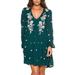 Free People Dresses | Free People Sweet Green Tennessee Mini Dress | Color: Cream/Green | Size: Xs