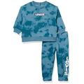 Levi's Kids Baby Boy's Lvb Knit Crew Jogger Set Track Pants, Aegean Blue, 18 Months