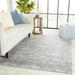 Blue 120 x 96 x 0.29 in Area Rug - Nikki Chu Issa Machine Washable Performance Light Gray/Teal Rug Polyester | 120 H x 96 W x 0.29 D in | Wayfair