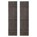 Dogberry Collections Traditional Board & Batten Exterior Shutters Wood in Brown | 1.63 D in | Wayfair w-trad-1454-gray-doub