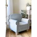 Second Story Home Sophie Club Chair in Brown/White | 25 H x 25.25 W x 18 D in | Wayfair YH-212