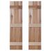 Dogberry Collections Traditional Board & Batten Exterior Shutters Wood in Brown | 1.63 D in | Wayfair w-trad-1454-unfi-doub