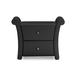 Darby Home Co Milsap Matte PU Leather 2 Storage Drawers Nightstand Bedside Table Wood/Upholstered in Black | 29 H x 40.25 W x 22.5 D in | Wayfair