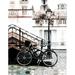 Three Posts™ Teen Bike in Paris - Wrapped Canvas Painting Print Metal in Black/Brown/White | 48 H x 32 W x 1.25 D in | Wayfair