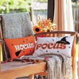The Holiday Aisle® Hocus Pocus Outdoor Throw Pillows Halloween Decorations - Halloween - Domestics - 2 Pieces | 3.6 H x 13.4 W x 9.9 D in | Wayfair