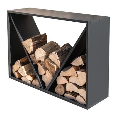 Stahl Kaminholzregal Schwarz 115x35x80 cm - Westmann Image