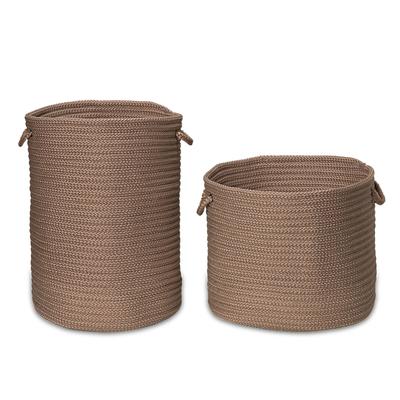 CLEAN & DIRTY Woven Hamper Basket SET-2_17Dx22H-19Dx15H