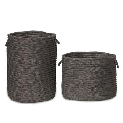 CLEAN & DIRTY Woven Hamper Basket SET-2_17Dx22H-19Dx15H