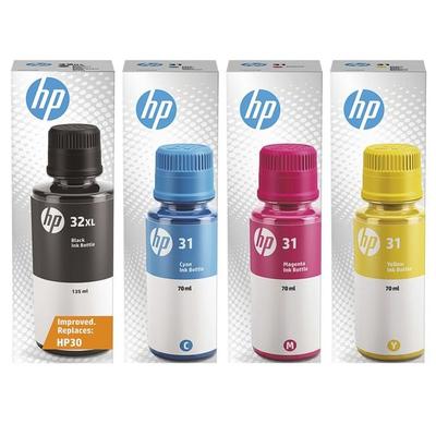 HP 4-tlg. Tintenflaschen-Set »HP 32XL / HP 31« schwarz