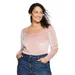 Plus Size Sonoma Goods For Life x Denise Bidot Velvet Long Sleeve Bodysuit, Women's, Size: 5XL, Pink