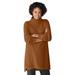 Plus Size Women's Waffle Knit Turtleneck Sweater by Woman Within in Antique Copper (Size L)