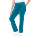 Plus Size Women's Cozy Velour Pant by Catherines in Deep Teal (Size 3X)