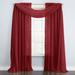 Wide Width BH Studio Sheer Voile Scarf Valance by BH Studio in Burgundy (Size 40" W 288"L) Window Curtain