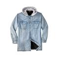 Men's Big & Tall Boulder Creek® Removable Hood Shirt Jacket by Boulder Creek in Light Wash (Size 7XL)