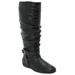 Extra Wide Width Women's The Arya Wide Calf Boot by Comfortview in Black (Size 9 1/2 WW)