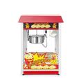 HENDI Popcorn-Maschine, Popcornmaschine, Popcorn Maker, mit Krümelschublade, 230V, 1500W, 560x420x(H)770mm, Aluminium, rot
