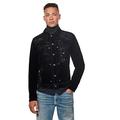 G-STAR RAW Men's Scutar Slim JKT Denim Jacket, Black Iced Flock C478-b699, XS