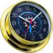 Master-Mariner Cabin Time, Tide 5.75" Wall Clock Plastic/Metal in Yellow | 5.75 H x 5.75 W x 2.25 D in | Wayfair HCDO 5040