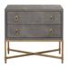 Willa Arlo™ Interiors Mercato Shagreen 2-Drawer Nightstand Wood/Metal in Gray | 30 H x 32 W x 19 D in | Wayfair 463EBA62A6AD4F8F86FD6E62596E15FC