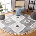 Gray/White 79 x 1.97 in Indoor Area Rug - Foundry Select Geometric Gray/Ivory Area Rug Polypropylene | 79 W x 1.97 D in | Wayfair