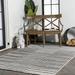 White 47 x 0.19 in Area Rug - Zipcode Design™ Aubriella Striped Ivory/Black Indoor/Outdoor Area Rug Polypropylene | 47 W x 0.19 D in | Wayfair