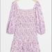 Anthropologie Dresses | Anthropologie / Saylor Smoked Mini Dressnew With Rag | Color: Purple/White | Size: Xs