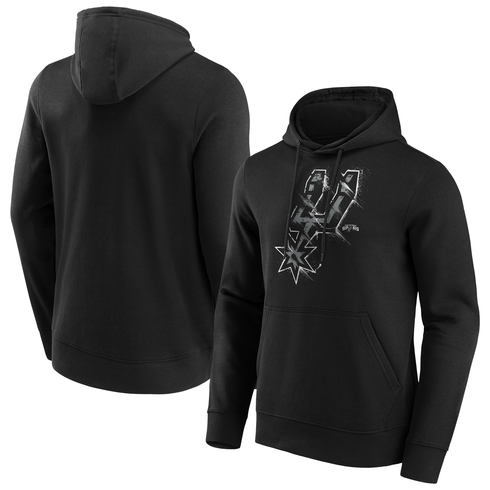 San Antonio Spurs Fanatics Branded Splatter Graphic Hoodie - Herren