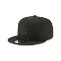 New Era x MLB Men's Collection Boston Red Sox Blackout Basic 59Fifty Fitted Hat Black 7 3/4