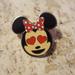Disney Jewelry | 4/$20 Minnie Mouse Emoji Heart Eyes Disney Pin | Color: Tan/Orange | Size: Os