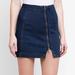 Free People Skirts | Free People Denim Mini Skirt -Size 4 | Color: Black | Size: 4