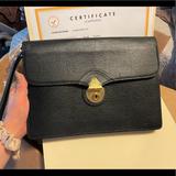 Burberry Accessories | Burberry Wristlet - Black Leather - (Locking File Ipad?) Authenticity Paper | Color: Black | Size: Os