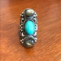 Free People Jewelry | Free People Gemstone Ring | Color: Blue/Green | Size: 4.5-5.0