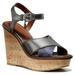 Coach Shoes | Coach Cross Band High Wedge Sandals | Color: Silver | Size: Various
