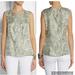 Tory Burch Tops | Euc Tory Burch Frida Floral Print Silk Twill Top | Color: Tan | Size: 2