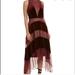 Anthropologie Dresses | Foxiedox M Burgundy Sheer And Velvet Mix Dress. | Color: Black | Size: M