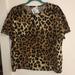 Zara Tops | Brand New Nwt Zara Cheetah Tee Shirt | Color: Black | Size: M