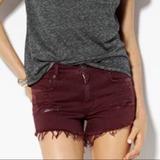 American Eagle Outfitters Shorts | American Eagle High Waisted Jean Shorts | Color: Black/Purple | Size: 0