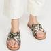 Madewell Shoes | Madewell Skyler Sandal Snake Embossed Leather 5.5 | Color: Silver | Size: 5.5