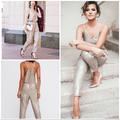 Free People Pants & Jumpsuits | Free People Sequin Pantsuit Jumpsuit | Color: White/Silver | Size: S