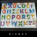 Disney Toys | Disney Classics Alphabet 26 Wooden Peg Puzzle 3+ | Color: White/Silver | Size: 3+