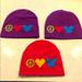 Disney Accessories | *New* Disney Peace, Love, Mickey Beanie Caps | Color: Red | Size: O/S