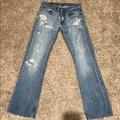 Levi's Jeans | Levi 527 Vintage Distressed Jeans | Color: Tan | Size: Levi 34x36