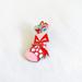 Disney Accessories | Disney Christmas Stocking Minnie Mouse Pin | Color: Red | Size: Os