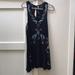 Free People Dresses | Free People Black Embroidered Dress Xs | Color: Black/Blue | Size: Xs