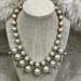 J. Crew Jewelry | J. Crew Pearl Statement/Bib Necklace | Color: White/Silver | Size: Os