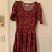 Lularoe Dresses | Lularoe Nicole Floral Pattern M | Color: Brown | Size: M