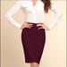 J. Crew Skirts | J.Crew 100% Wool No. 2 Maroon Pencil Skirt Size 6 | Color: Purple | Size: 6