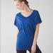 Lululemon Athletica Tops | Euc Lululemon Restore Short Sleeve Size 10 | Color: Blue/Black | Size: 10