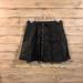 Free People Skirts | Free People Vegan Leather Button Front Skirt | Color: Black | Size: 4