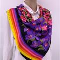 Gucci Accessories | Gucci Blooming Floral Silk Scarf Nwt | Color: Purple | Size: Os